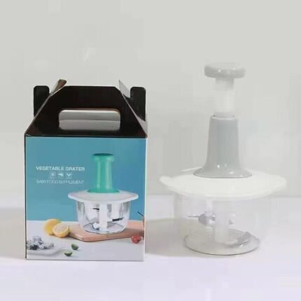 Manual Vegetable Chopper – 🩶 Light Gray